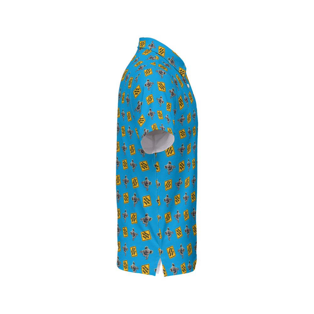 OG Drop Bear Blue | Men's Bold Funny Luxury Aussie Golf Polo