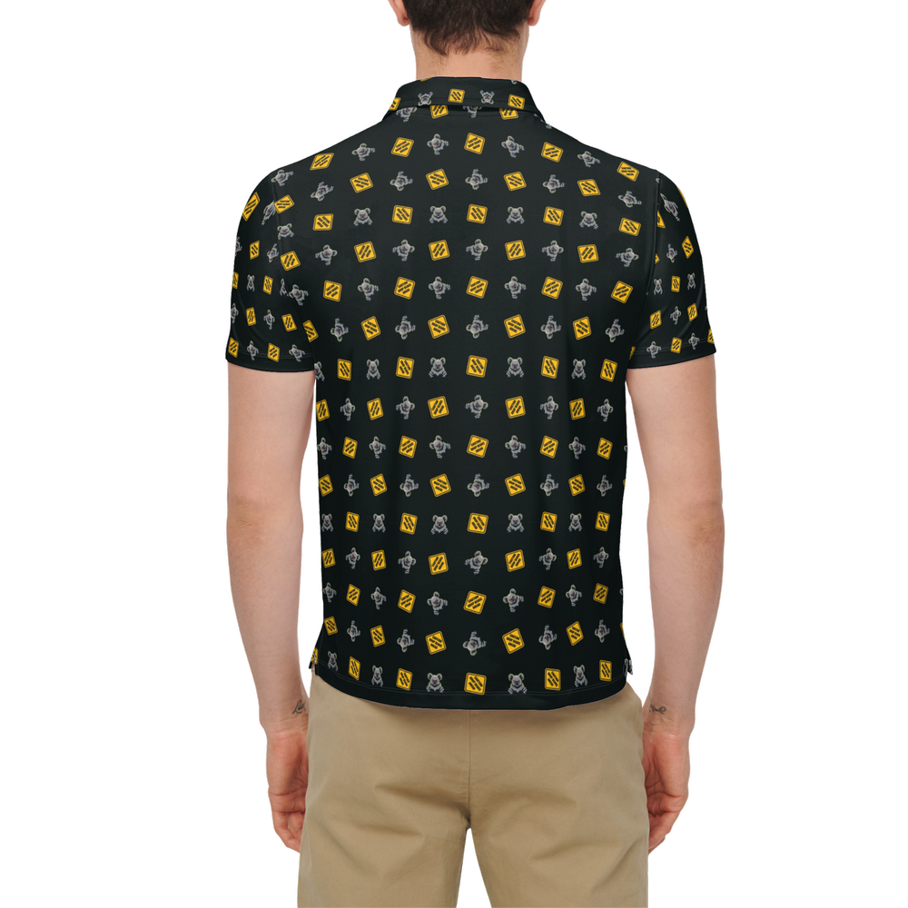 OG Drop Bear Black | Men's Bold Funny Luxury Aussie Golf Polo