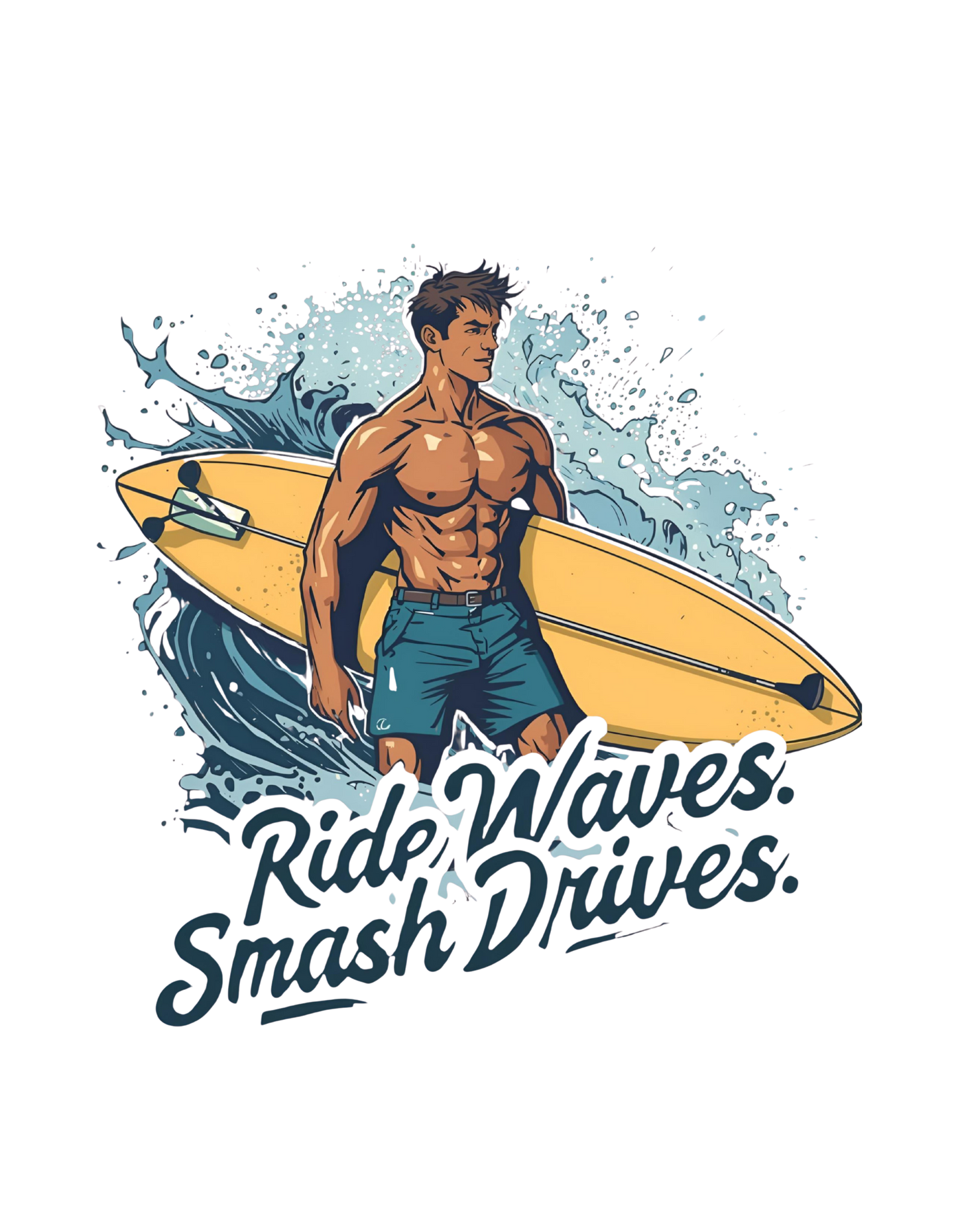 Ride Waves. Smash Drives | Classic Unisex Crewneck T-shirt