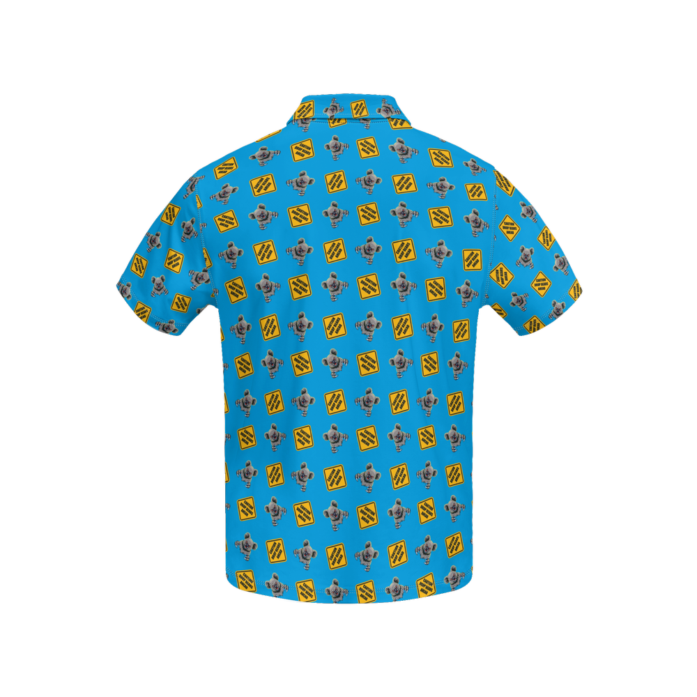 OG Drop Bear Blue | Men's Bold Funny Luxury Aussie Golf Polo