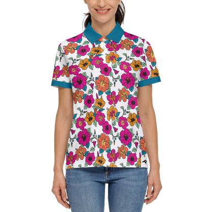 Hibiscus | Women's Bold Funny Luxury Aussie Golf Polo