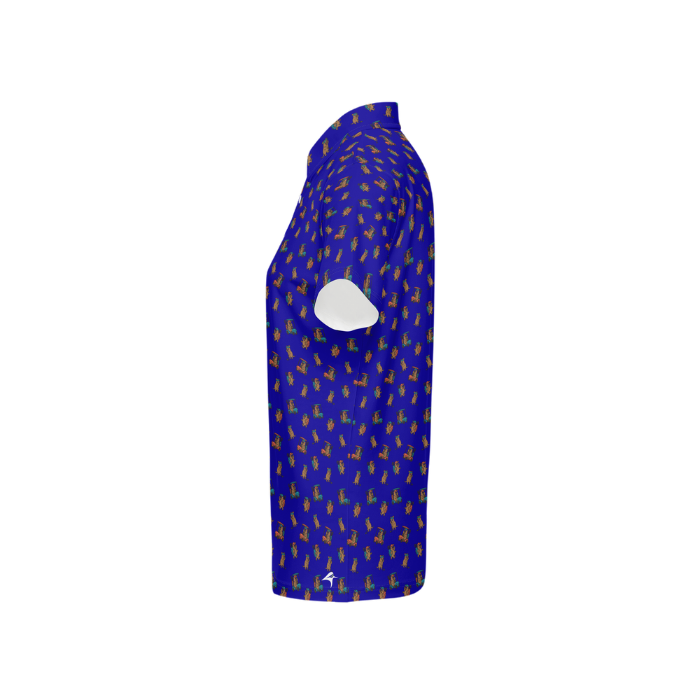 Quokkas Blue | Women's Bold Fun Luxury Aussie Golf Polo