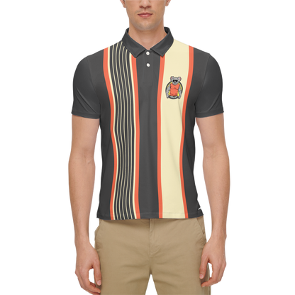 Drop Bear Orange | Men's Bold Funny Luxury Aussie Golf Polo