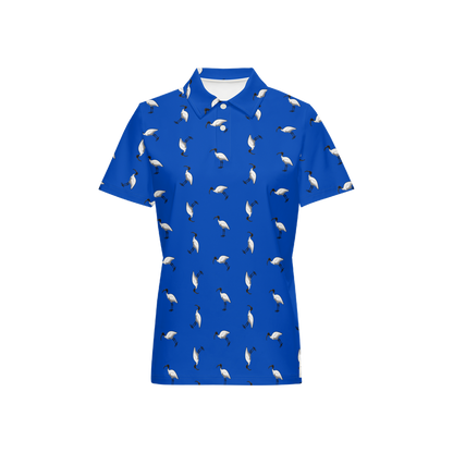 Bin Chic Blue | Women's Bold Fun Luxury Aussie Golf Polo