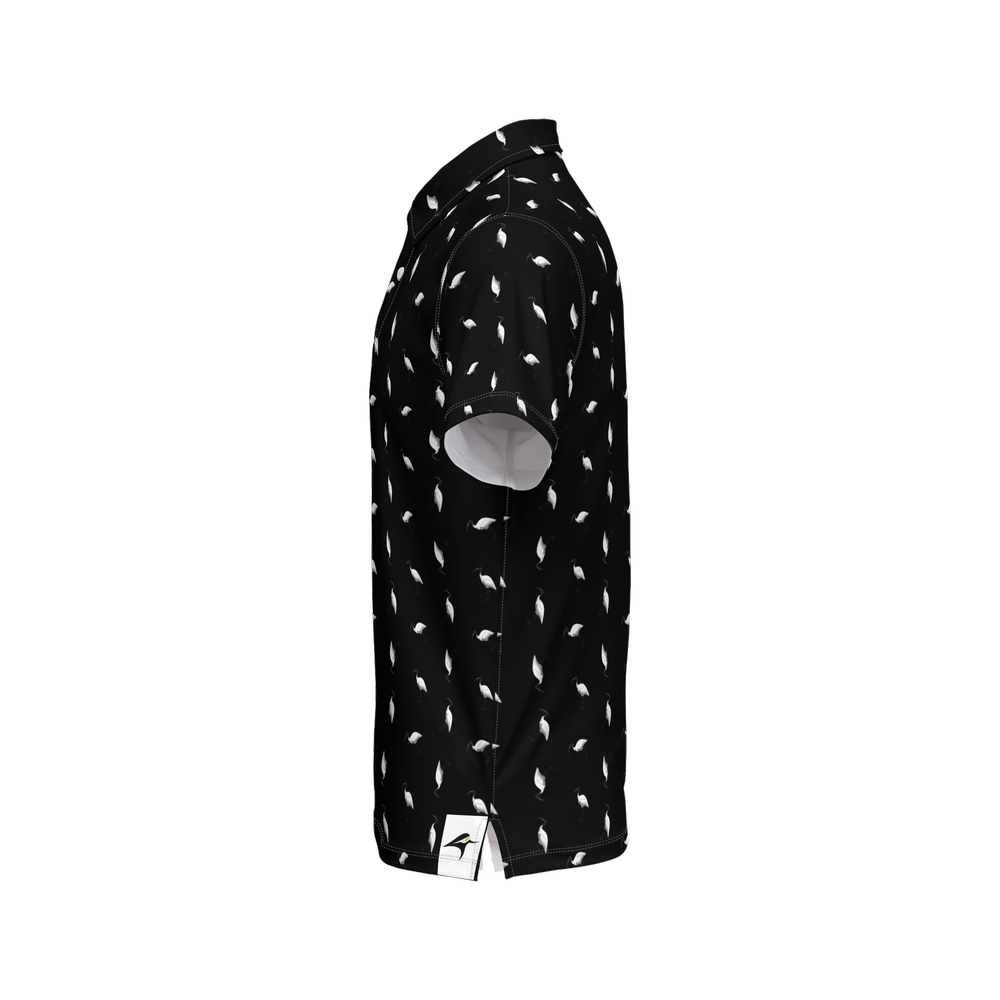 Bin Chic Black | Men's Bold Fun Luxury Aussie Golf Polo