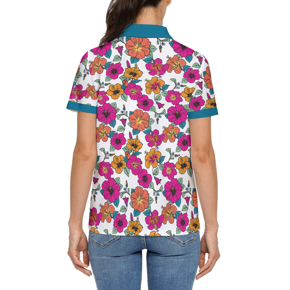 Hibiscus | Women's Bold Funny Luxury Aussie Golf Polo