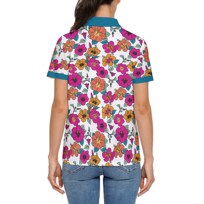 Hibiscus | Women's Bold Funny Luxury Aussie Golf Polo