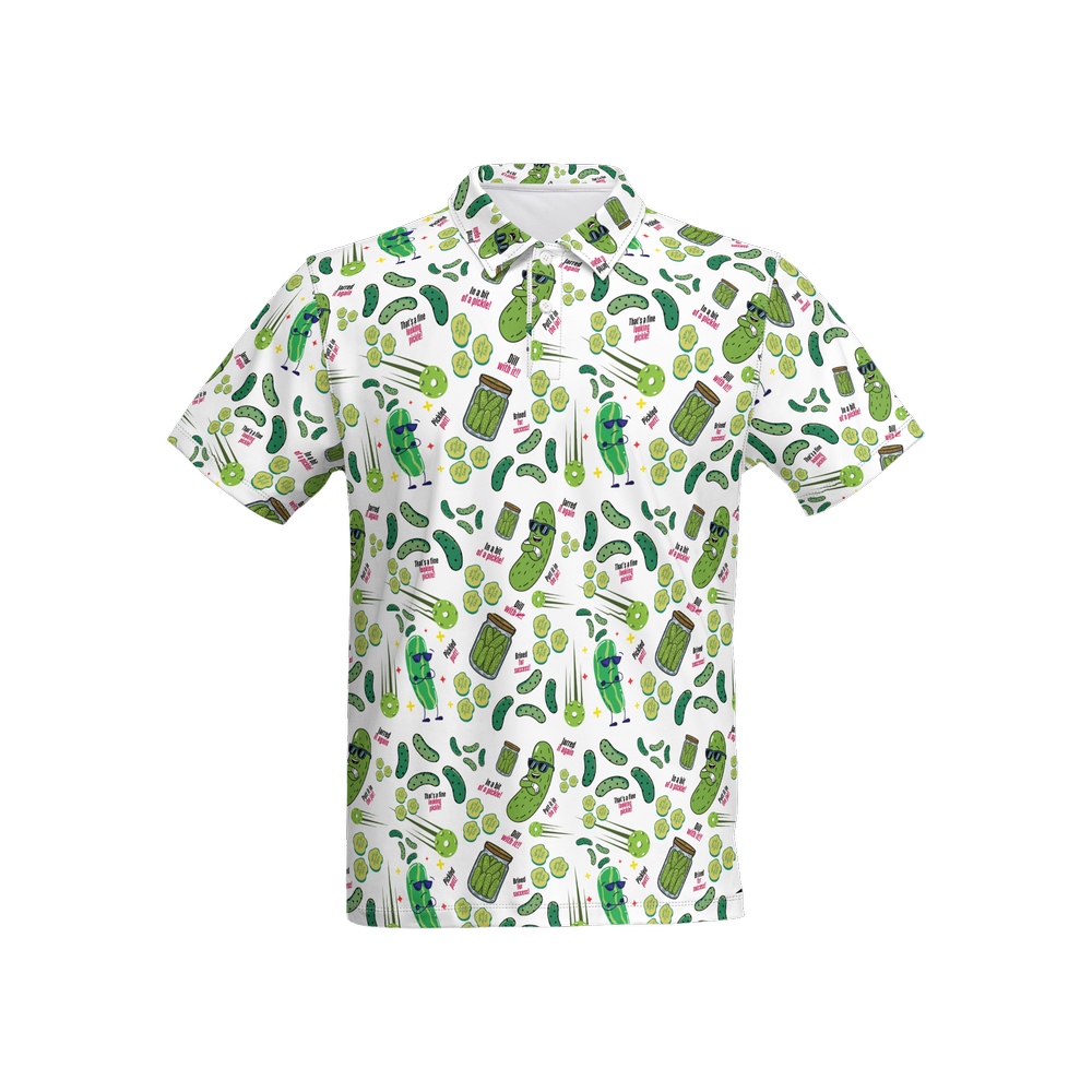 Cool Cucumber | Men's Bold Fun Luxury Aussie Golf Polo