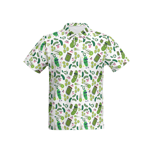 Cool Cucumber | Men's Bold Fun Luxury Aussie Golf Polo