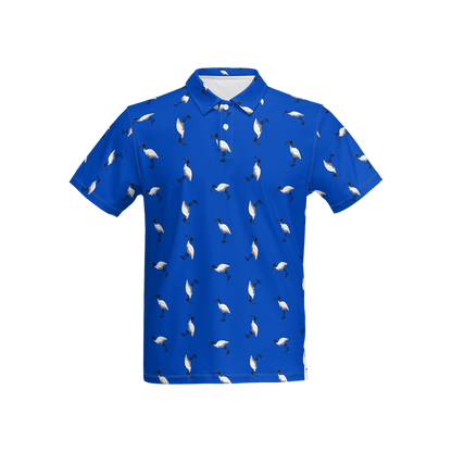 Bin Chic Blue | Men's Bold Fun Luxury Aussie Golf Polo