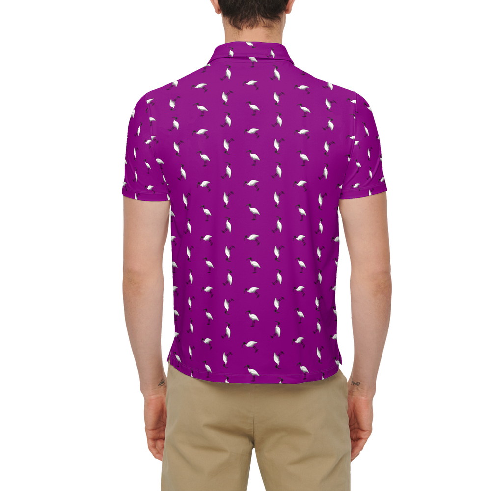 Bin Chic Purple | Men's Bold Fun Luxury Aussie Golf Polo
