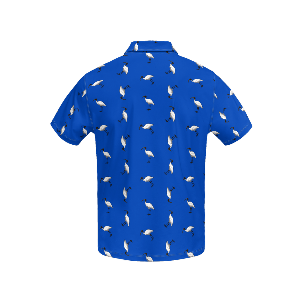Bin Chic Blue | Men's Bold Fun Luxury Aussie Golf Polo