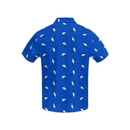 Bin Chic Blue | Men's Bold Fun Luxury Aussie Golf Polo