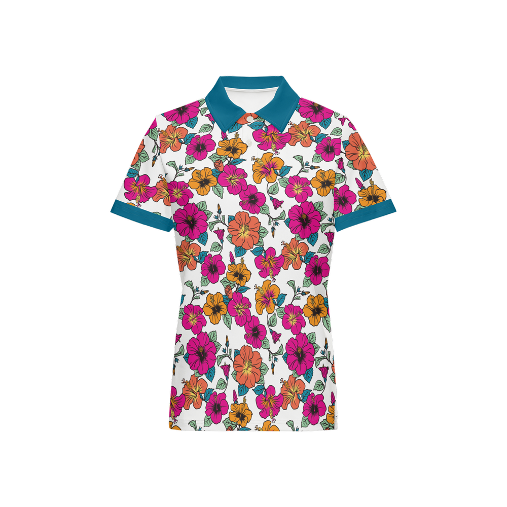 Hibiscus | Women's Bold Funny Luxury Aussie Golf Polo
