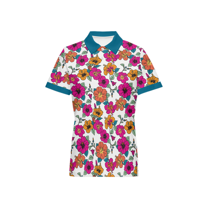 Hibiscus | Women's Bold Funny Luxury Aussie Golf Polo