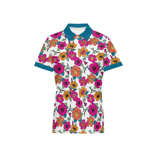 Hibiscus | Women's Bold Funny Luxury Aussie Golf Polo