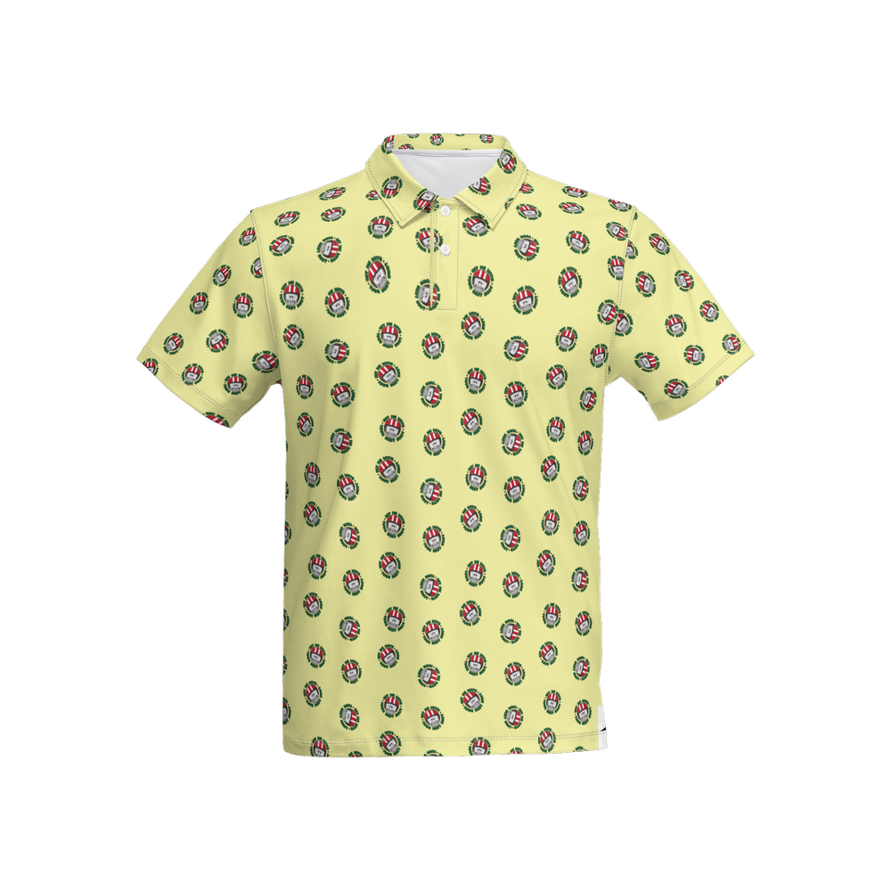 Best Shot Yellow | Men's Bold Funny Luxury Aussie Golf Polo