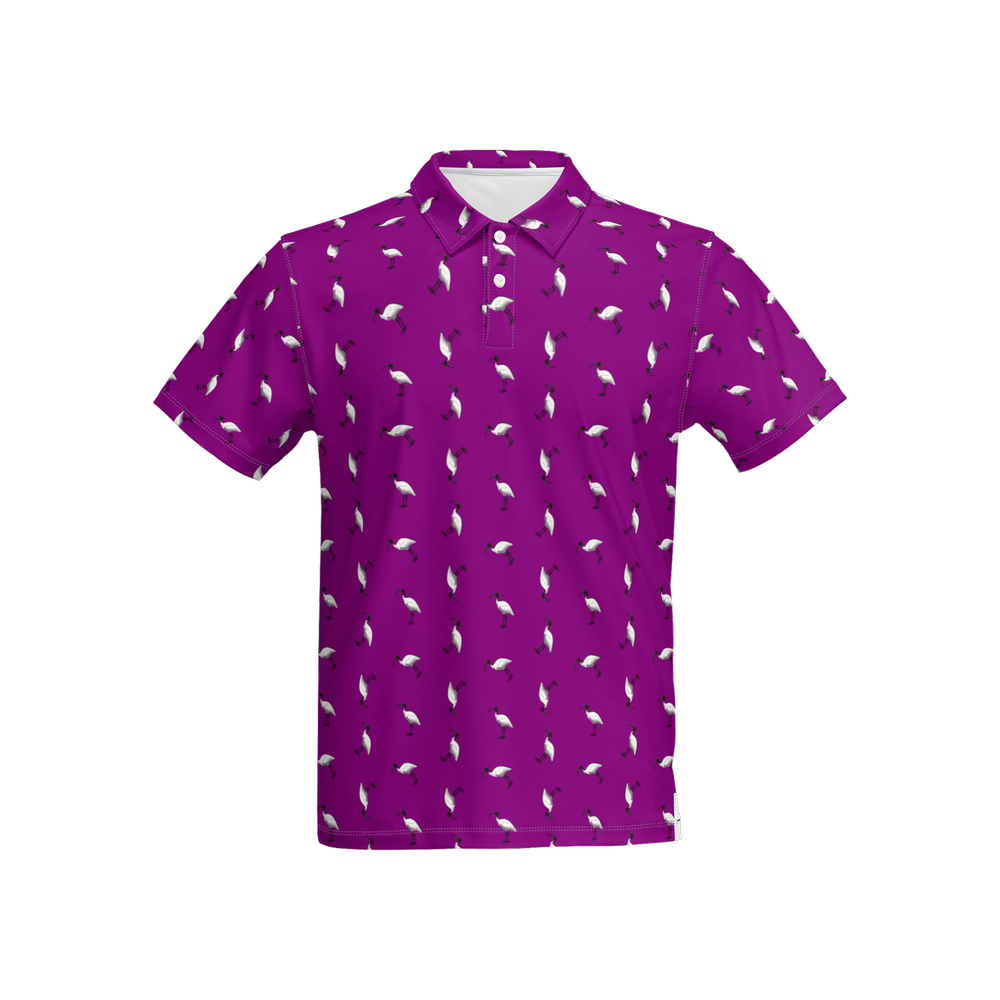 Bin Chic Purple | Men's Bold Fun Luxury Aussie Golf Polo