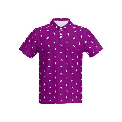 Bin Chic Purple | Men's Bold Fun Luxury Aussie Golf Polo