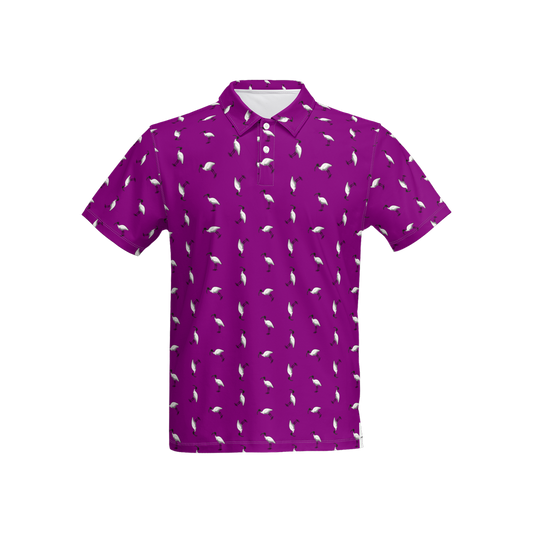 Bin Chic Purple | Men's Bold Fun Luxury Aussie Golf Polo