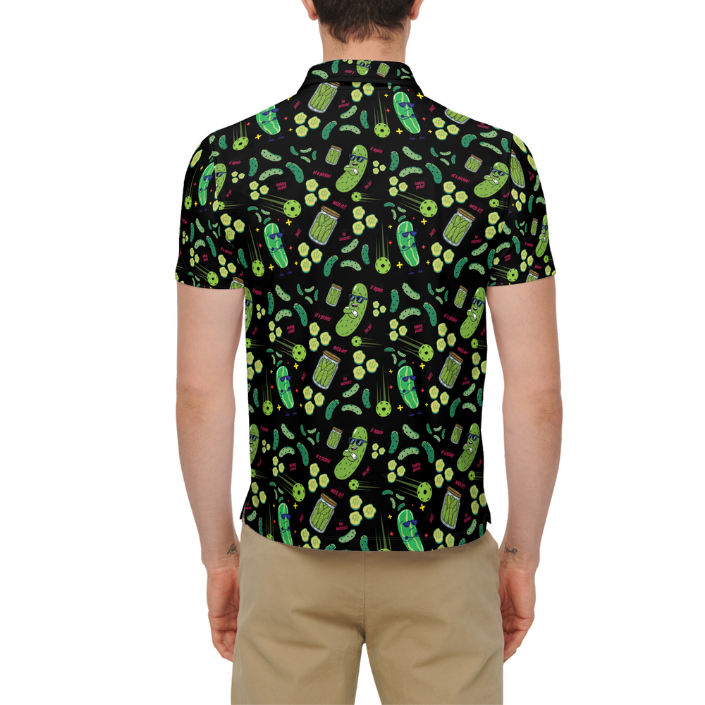 Dark Cucumber | Men's Bold Fun Luxury Aussie Golf Polo