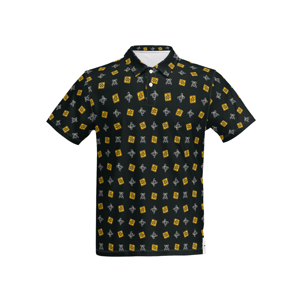 OG Drop Bear Black | Men's Bold Funny Luxury Aussie Golf Polo