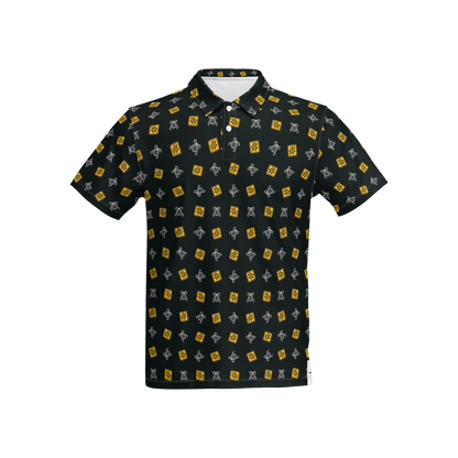 OG Drop Bear Black | Men's Bold Funny Luxury Aussie Golf Polo
