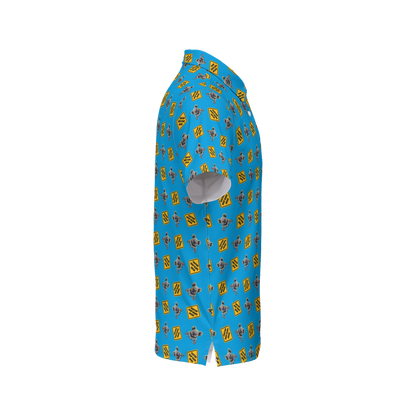 OG Drop Bear Blue | Men's Bold Funny Luxury Aussie Golf Polo