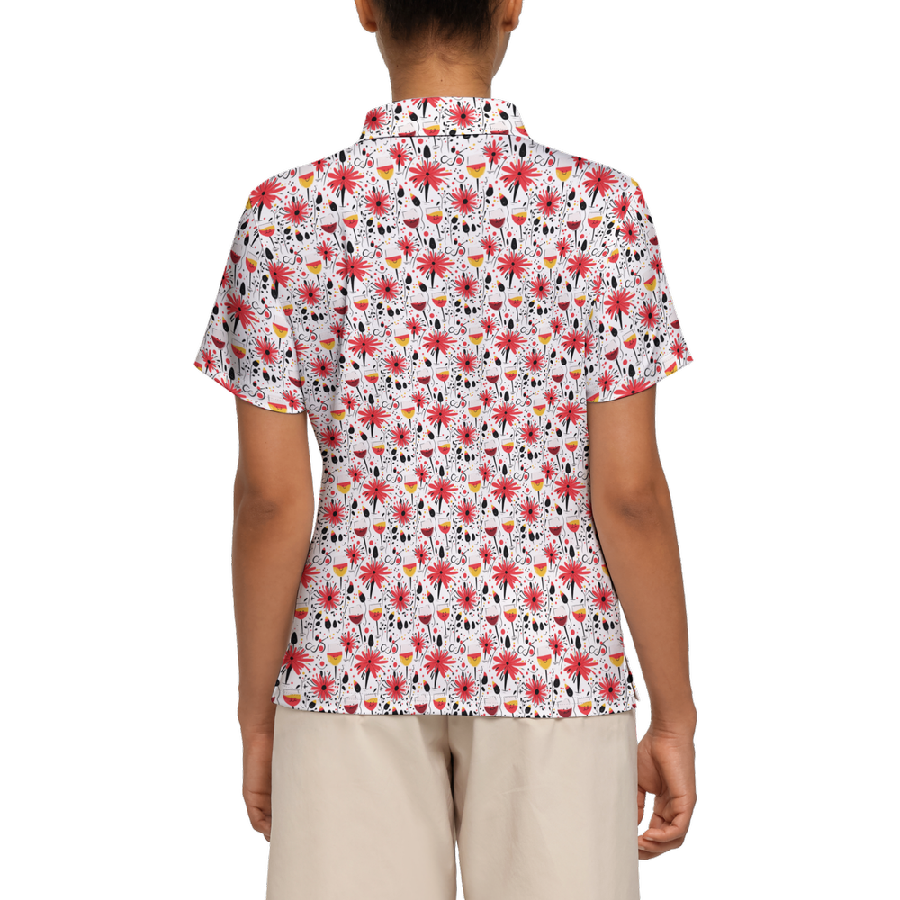 Grapes 'n Grevillea | Women's Bold Fun Luxury Aussie Golf Polo