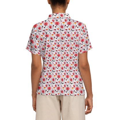 Grapes 'n Grevillea | Women's Bold Fun Luxury Aussie Golf Polo