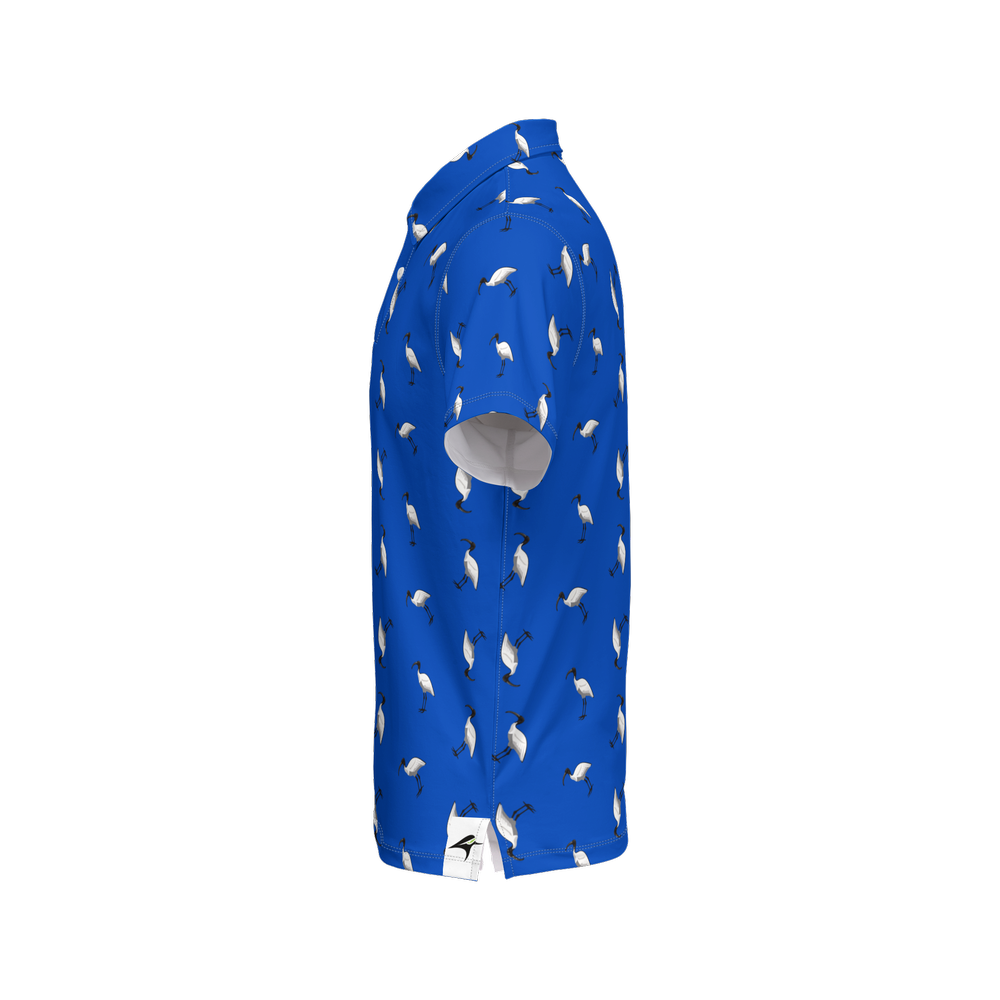Bin Chic Blue | Men's Bold Fun Luxury Aussie Golf Polo