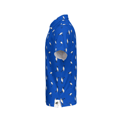 Bin Chic Blue | Men's Bold Fun Luxury Aussie Golf Polo