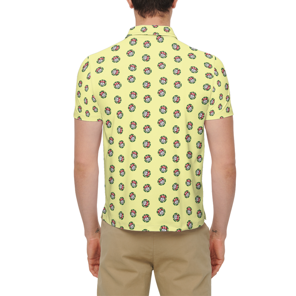 Best Shot Yellow | Men's Bold Funny Luxury Aussie Golf Polo
