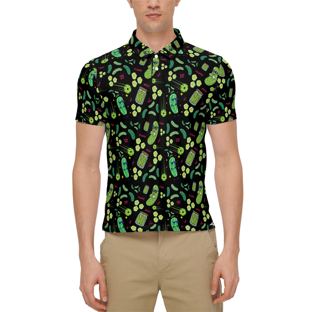Dark Cucumber | Men's Bold Fun Luxury Aussie Golf Polo