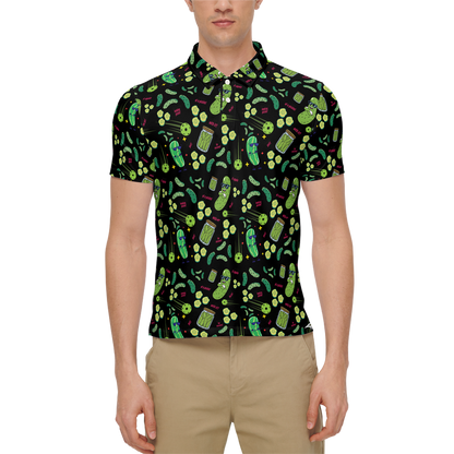 Dark Cucumber | Men's Bold Fun Luxury Aussie Golf Polo