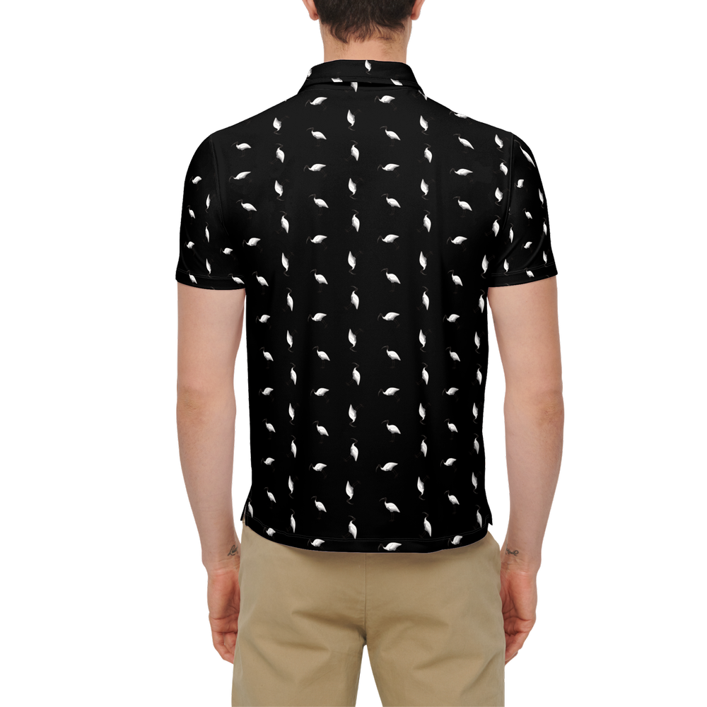 Bin Chic Black | Men's Bold Fun Luxury Aussie Golf Polo