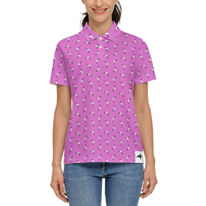 Bin Chic Pink | Women's Bold Fun Luxury Aussie Golf Polo