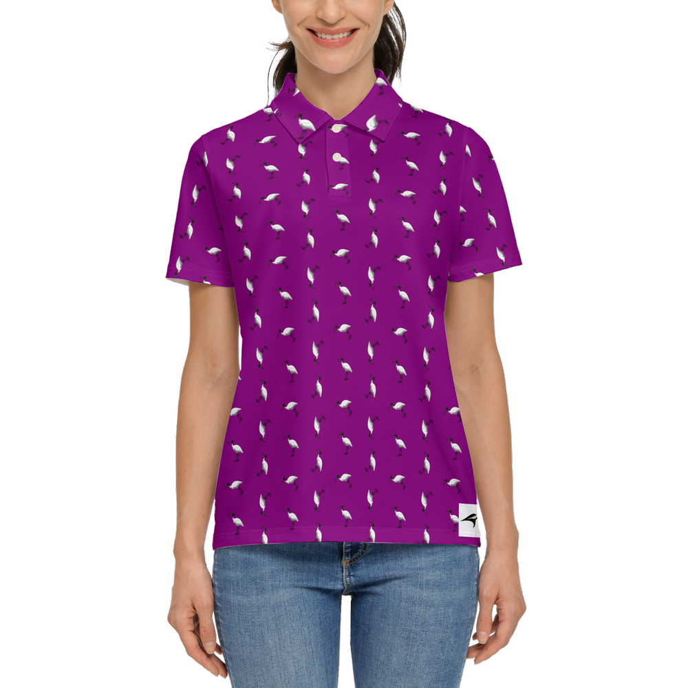 Bin Chic Purple | Women's Bold Fun Luxury Aussie Golf Polo