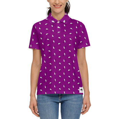 Bin Chic Purple | Women's Bold Fun Luxury Aussie Golf Polo