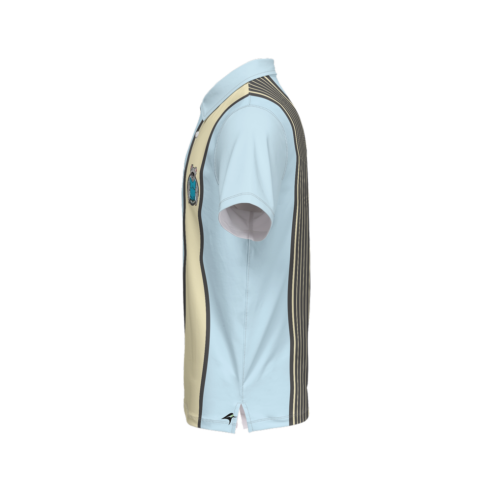 Drop Bear Blue | Men's Bold Funny Luxury Aussie Golf Polos