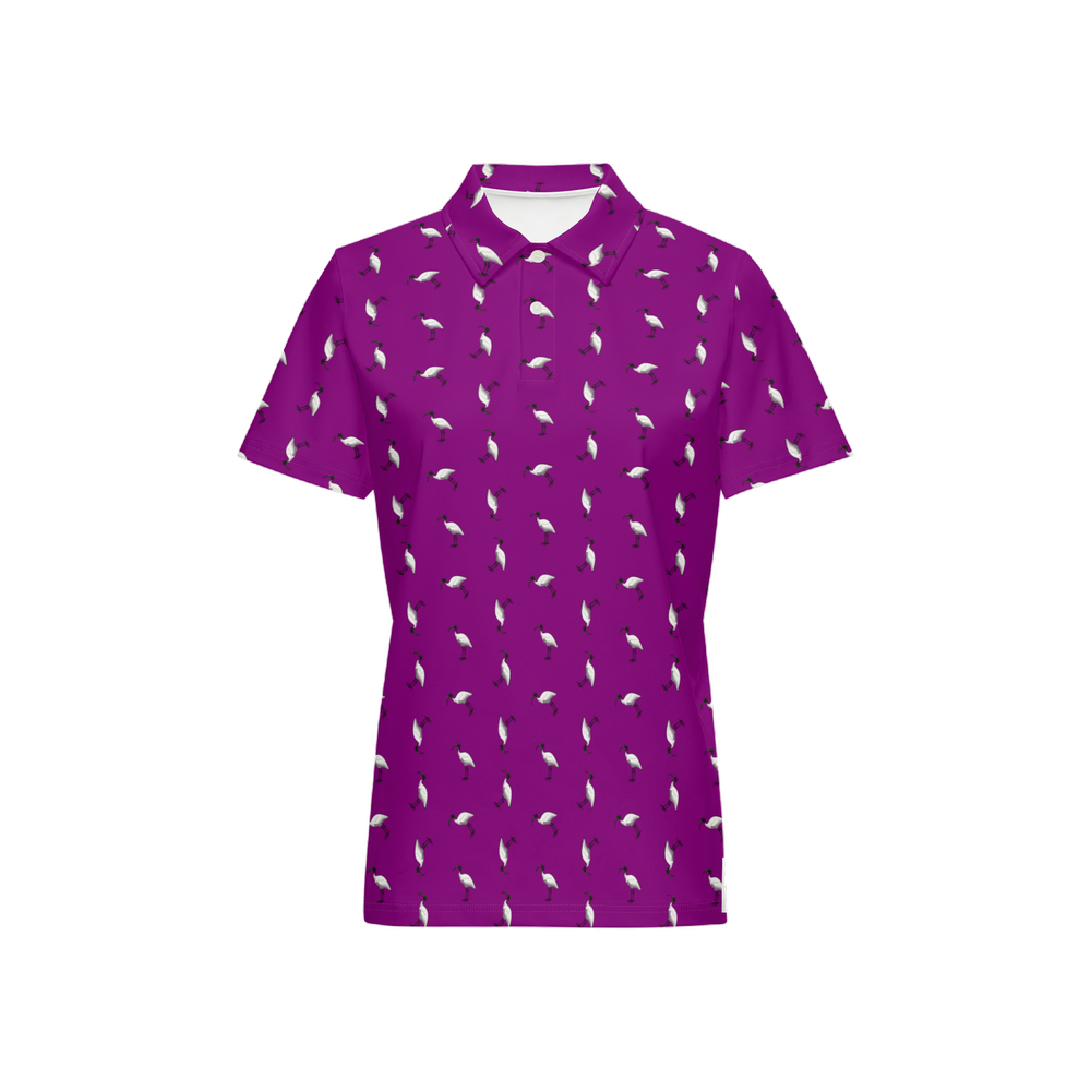 Bin Chic Purple | Women's Bold Fun Luxury Aussie Golf Polo