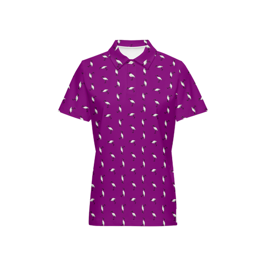 Bin Chic Purple | Women's Bold Fun Luxury Aussie Golf Polo