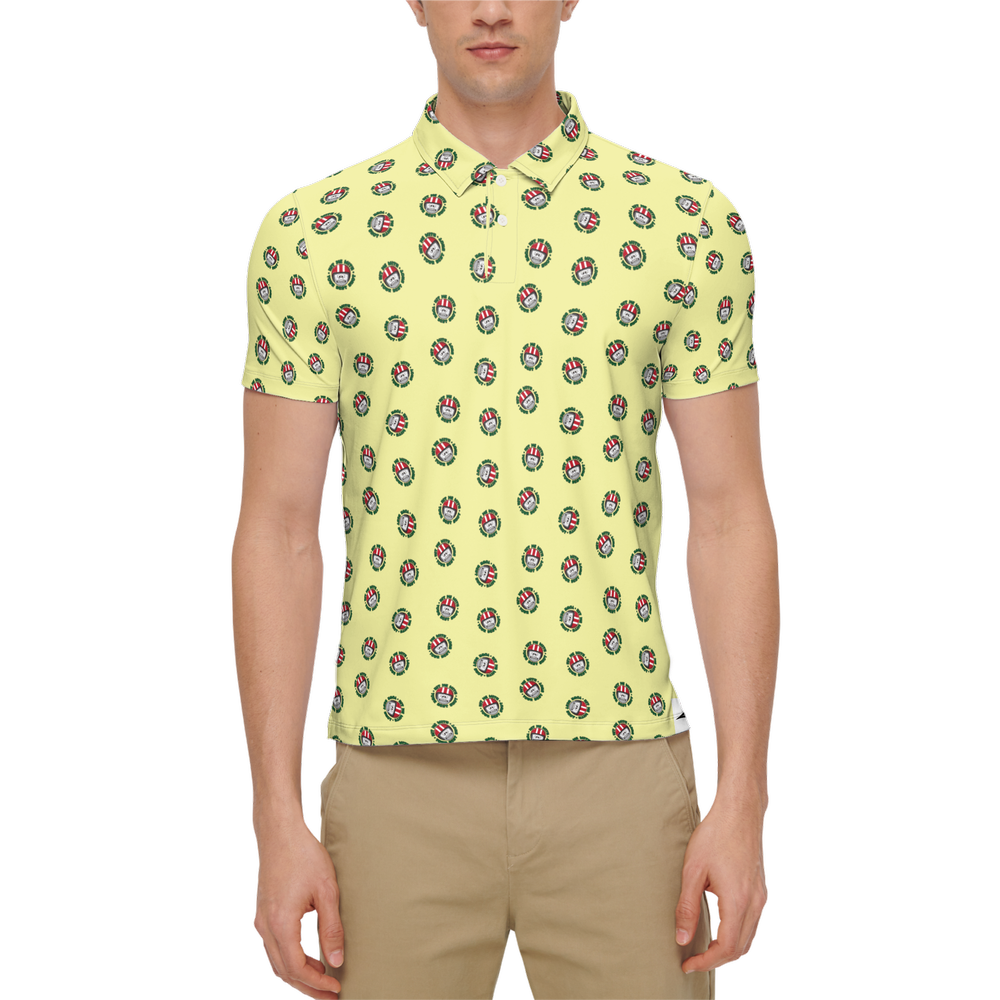Best Shot Yellow | Men's Bold Funny Luxury Aussie Golf Polo