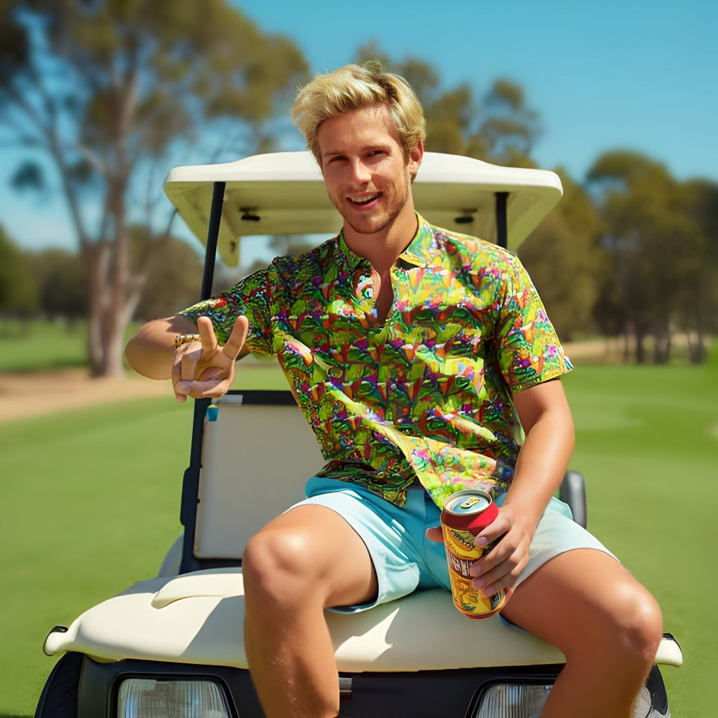 Flat out | Men's Bold Fun Luxury Aussie Golf Polo