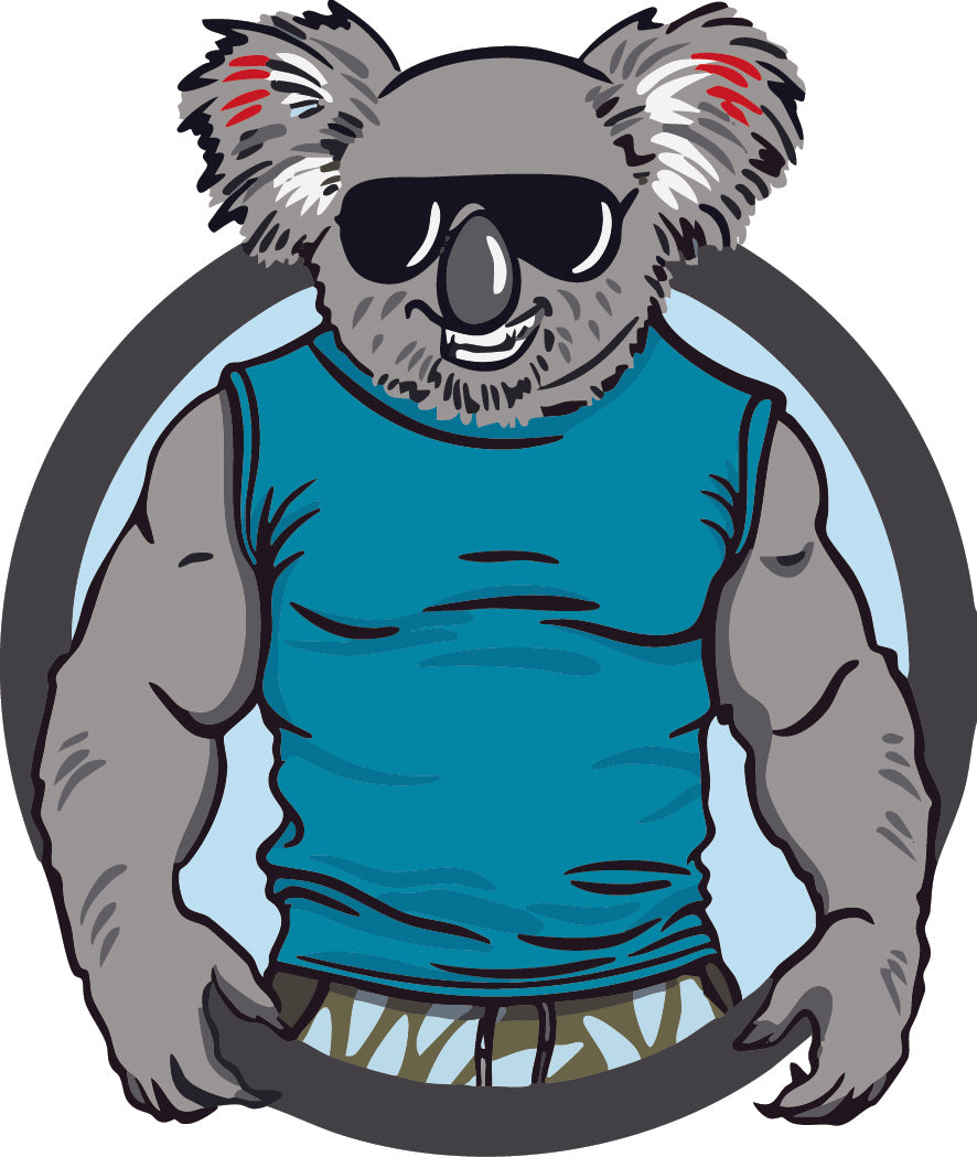 Drop Bear Blue | Men's Bold Funny Luxury Aussie Golf Polos