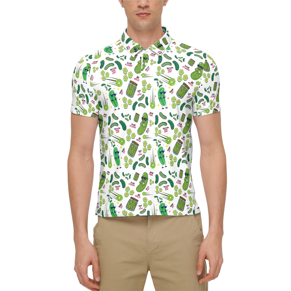 Cool Cucumber | Men's Bold Fun Luxury Aussie Golf Polo