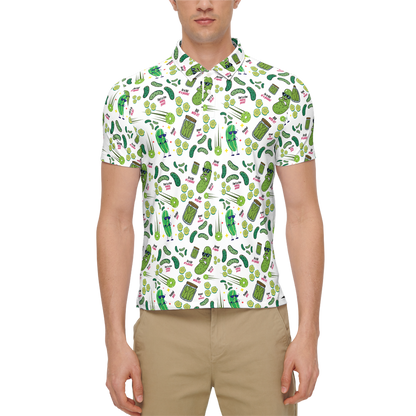 Cool Cucumber | Men's Bold Fun Luxury Aussie Golf Polo