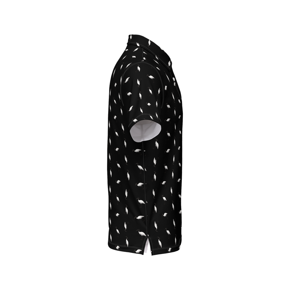 Bin Chic Black | Men's Bold Fun Luxury Aussie Golf Polo