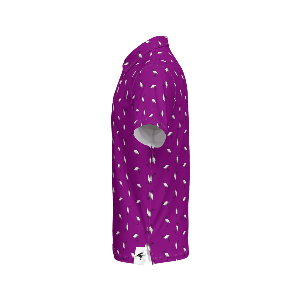 Bin Chic Purple | Men's Bold Fun Luxury Aussie Golf Polo