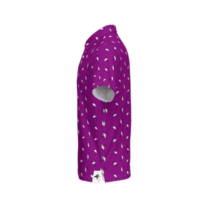 Bin Chic Purple | Men's Bold Fun Luxury Aussie Golf Polo